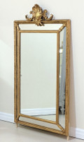 French antique cushion mirror